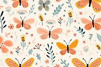 Pattern backgrounds butterfly flower. AI generated Image by rawpixel.