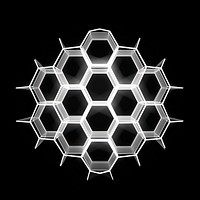 Hexagon radius technology hexagon pattern. AI generated Image by rawpixel.