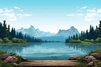 Lake background landscape outdoors nature. AI generated Image by rawpixel.