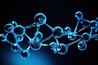 Molecular structure futuristic blue complexity. AI generated Image by rawpixel.