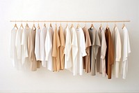 Clothes white background clothesline arrangement. AI generated Image by rawpixel.