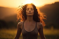 Woman nature sunlight portrait. AI generated Image by rawpixel.
