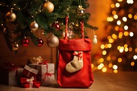 Advent calendar christmas tree bag. AI generated Image by rawpixel.