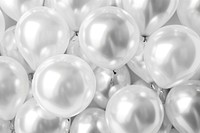 Silver color balloons foil backgrounds pattern pearl. AI generated Image by rawpixel.