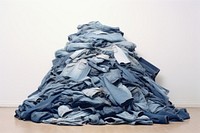 Jeans crumpled clothing textile. AI generated Image by rawpixel.