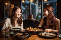 Meal restaurant table adult. AI generated Image by rawpixel.