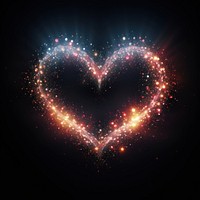 A heartshape astronomy glowing night. AI generated Image by rawpixel.