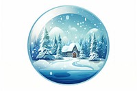 Snow globe architecture reflection snowflake. AI generated Image by rawpixel.