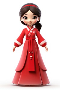 Chinese woman figurine clothing dress. AI generated Image by rawpixel.