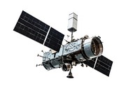 Satellite satellite space white background. AI generated Image by rawpixel.