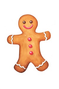 Gingerbread cookies food white background anthropomorphic. AI generated Image by rawpixel.