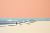 Beach outdoors horizon nature. AI generated Image by rawpixel.