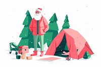 Camping christmas outdoors tent. AI generated Image by rawpixel.