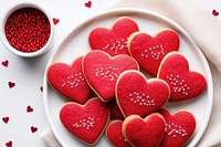 Plate cookie heart shape. AI generated Image by rawpixel.