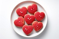 Plate cookie shape heart. AI generated Image by rawpixel.