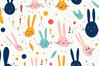 Rabbit jumping pattern paper cute. AI generated Image by rawpixel.