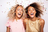 Laughing smile party women. AI generated Image by rawpixel.