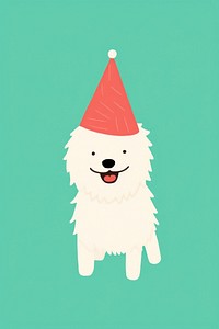 Happy dog wearing Santa hat cute representation celebration. AI generated Image by rawpixel.