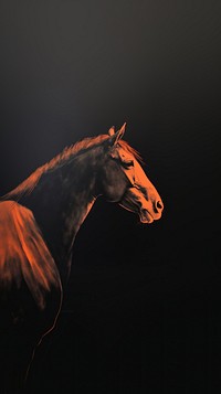 Horse stallion animal mammal. AI generated Image by rawpixel.