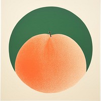Peach orange green grapefruit. AI generated Image by rawpixel.