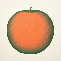 Peach orange fruit apple. AI generated Image by rawpixel.
