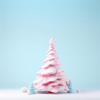 Christmas tree dessert blue pink. AI generated Image by rawpixel.