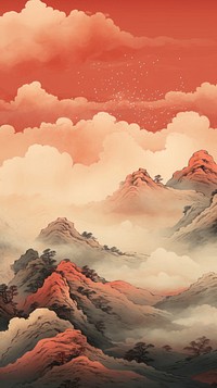 Mountain cloud backgrounds landscape. AI generated Image by rawpixel.