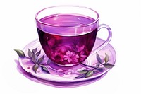 Tea tea saucer purple. AI generated Image by rawpixel.