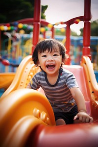 Playground outdoors portrait toddler. AI generated Image by rawpixel.
