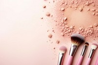 Beauty cosmetic makeup background cosmetics brush pink. AI generated Image by rawpixel.
