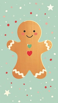 Ginger bread gingerbread cookie anthropomorphic. AI generated Image by rawpixel.