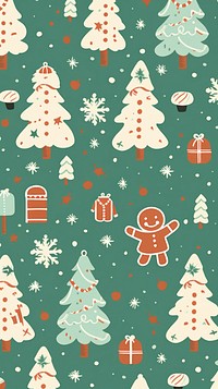 Christmas pattern tree snow. AI generated Image by rawpixel.