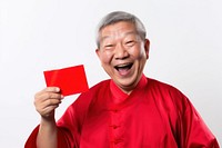 Red envelope laughing portrait holding. AI generated Image by rawpixel.
