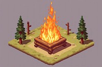 Fire fireplace plant tree. AI generated Image by rawpixel.