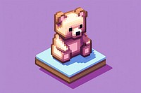 Purple bear art toy. AI generated Image by rawpixel.