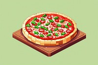 Pizza dessert food pepperoni. AI generated Image by rawpixel.