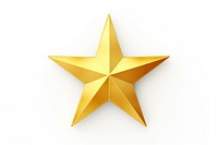 Golden star symbol white background simplicity. AI generated Image by rawpixel.