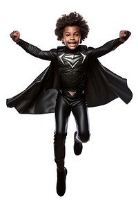 Boy dress as black super hero portrait costume photo. AI generated Image by rawpixel.