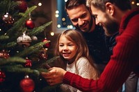 Family christmas adult child. AI generated Image by rawpixel.