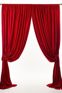 Red Curtain border curtain red white background.