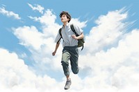 Adventure outdoors walking parachuting. AI generated Image by rawpixel.