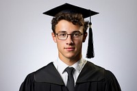 Graduated student graduation portrait glasses. AI generated Image by rawpixel.