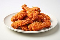 Korean fried chicken plate food freshness. AI generated Image by rawpixel.