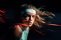 Tennis player portrait speed adult. AI generated Image by rawpixel.