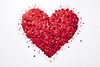 Heart shape red white background. AI generated Image by rawpixel.