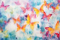 White butterfly pattern backgrounds painting painted. AI generated Image by rawpixel.