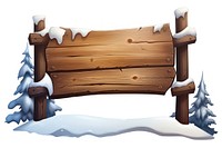 Wood furniture white snow. AI generated Image by rawpixel.