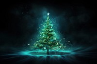 Christmas tree glowing light. AI generated Image by rawpixel.