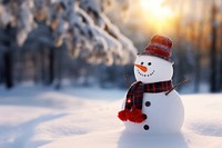 Snowman christmas outdoors winter. AI generated Image by rawpixel.