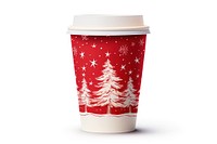 Christmas paper coffee cup christmas mug white background. AI generated Image by rawpixel.